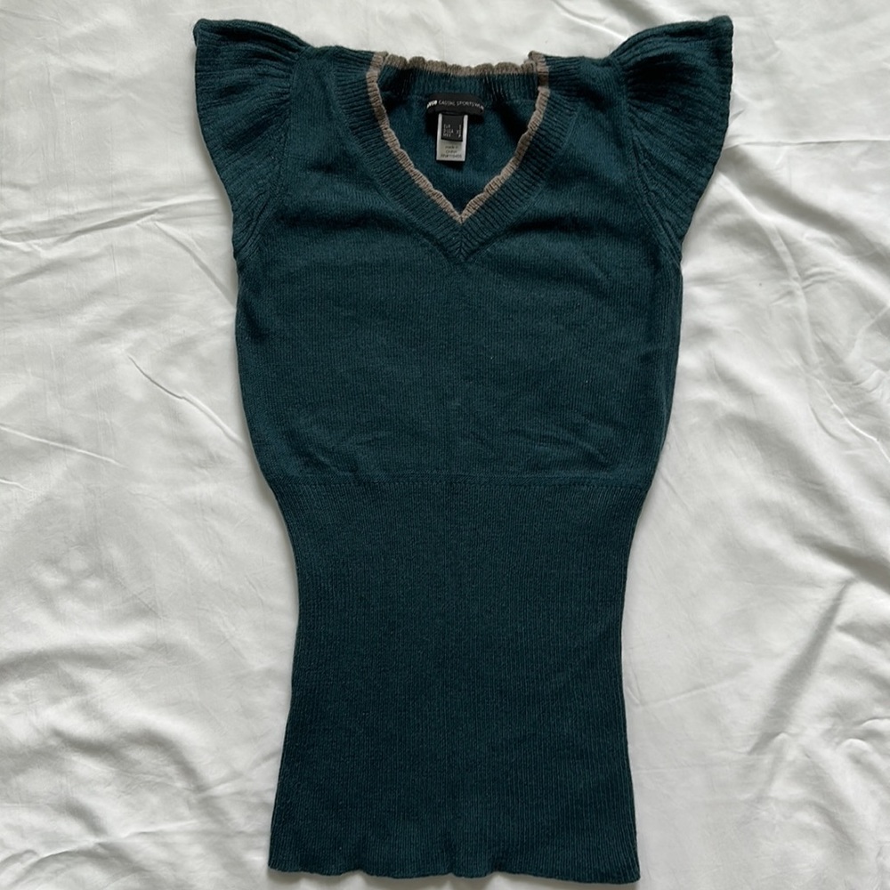 Beautiful Soft Mango Sweater Top View 4